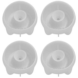 TEMU 4개 미니 귀여운 고양이 원형 장식 레진 실리콘 몰드 - DIY 고양이 원형 주조 몰드 - 귀여운 스타일 - 재사용 가능하고 쉽게 청소 - 가구 장식, 장식품, 크리스마스에 가장 적합, 추수감사절에 완벽