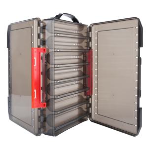 TEMU 양면 핸드헬드 미끼 케이스 (14칸, 배수구 포함), 크기 X 13.5 X 3.5 Cm, 하드/소프트 미끼 낚시 액세서리에 적합