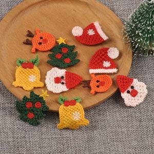 TEMU 10개입 부드러운 플러시 원단 크리스마스 트리 & 눈송이 모자, 크리스마스 트리 가지용, DIY 스티칭 장식, 데코, 접착제/스티칭 불필요 (플러시 조각)