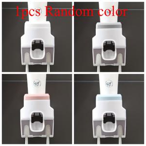 TEMU 자동 롤링 디스펜서가 있는 공간 절약형 벽걸이 칫솔 및 치약 홀더 - 스타일리시한 화이트 디자인, 드릴 불필요, 가족 욕실에 적합, 칫솔 홀더, 모든 계절에 적합.