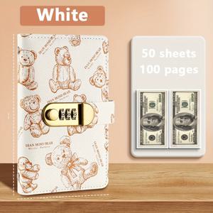 TEMU 대용량 현금, 은행 카드, 스탬프 보관이 가능한 비밀번호 잠금 현금 지갑 - 블랙, 브라운, 화이트 색상으로 제공, 현금 및 카드 지갑 | 고급스러운 액세서리 | 내구성 좋은 PU 소재