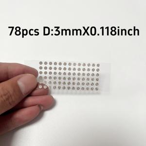 TEMU 78/117개 라운드 3mm 접착식 전도성 테이프 도트, 리모컨 및 키보드 수리용, 플라스틱, 전자 게임 콘솔 버튼 수리 호환, 절단 없이 수리 패치, Xbox 컨트롤러 PS4 도트형 전도성 수리 테이프