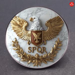 TEMU 2D 플랫 - 2DFLAT 로마 제국 SPQR 독수리와 올리브 가지 브로치 1개, 의류, 백팩, 칼라, 모자에 어울리는 독특하고 창의적인 코사주 배지, 모든 순간에 의식적인 감각을 더하는 다용도 패션 액세서리