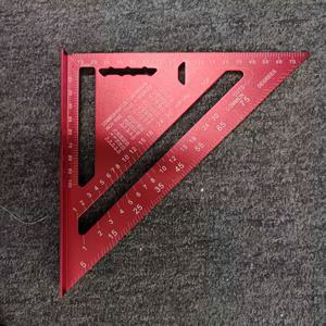 TEMU 정밀 알루미늄 각도자 - 7/12인치 빨간색 삼각형 목공용 자, 톱니날 가장자리, 목공, DIY, 홈 데코, 디자인 프로젝트에 이상적, 목공 액세서리, 콤비네이션 스퀘어 측정 도구, 목공 도구, 컴팩트 디자인, 견고한 구조, DIY 애호가에게 완벽, 크리스마스 선물, 남자친구 선물
