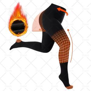 TEMU 여성용 200파운드 두꺼운 120D 플러스 사이즈 팬티스타킹, 강화된 토우 하이웨이스트 롱 스타킹 (가을, 겨울용)