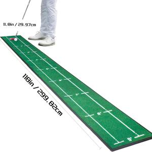TEMU 실내용 전문 골프 연습 매트 - 미끄럼 방지 베이스 및 거리 표시 포함, 쉬운 세척 그린 연습 매트, 실내/야외 사용 가능, 휴대용 정밀 골프 연습 매트, 미끄럼 방지 디자인