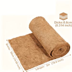 TEMU 대형 코코넛 코이어 매트 - 정원 식물용, 가드닝 애호가, 식물 애호가 - 행잉 바스켓 라이너, 파충류 침대, 정원 지면 커버, 내구성 있는 겨울 식물 보호 매트