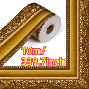 TEMU 1롤 (10m/33ft) 자가 접착 골드 프레임 비닐 테이프 - 두꺼운 골드 테두리 스티커, 액자, 화이트보드, 파티 장식, 게시판용 - 붙였다 떼는 방식