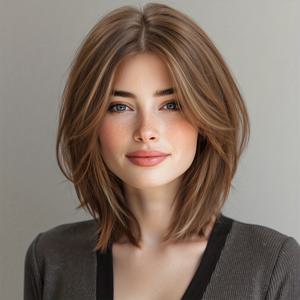 TEMU 여성을 위한 12인치 브라운 앞머리 미드 파트 뼈 뼈 빅 헤어, 직장, 학교, 메이크업, 뮤직 페스티벌, 할로윈 및 일상 활동에 적합, 여성용 가발, 여성용 헤어 가발, 여성용 고품질 가발, 여성용 짧은 가발