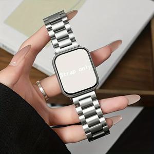 TEMU 스테인리스 스틸 스마트 워치 밴드, 애플 워치 시리즈 10/9/8/7/46mm/42mm/45mm/41mm, iWatch Ultra 2/1 49mm, SE 6/5/4/44mm/40mm/46mm/42mm/38mm 호환