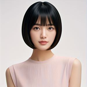 TEMU 여성을 위한 앞머리가 있는 패셔너블한 숏 보브 가발, 얼굴 특징을 강화하도록 디자인됨