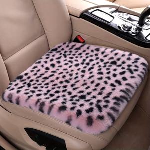 TEMU 1개 자동차 시트 쿠션 - 블랙 브라운 프린트 따뜻한 겨울 가을 봄 무게추/무게추 없음 (필러 없는 기술) - 가볍고 튼튼한 플러시, 대부분의 차량에 적합, 세탁기 사용 가능, 운전석/조수석/뒷좌석/트렁크 시트용