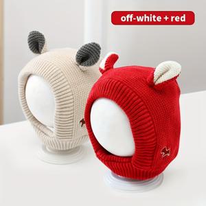 TEMU 강아지용 니트 겨울 모자 2개 세트, 중대형견에게 적합, 소음 감소 니트 애견 모자, 귀 덮개가 있는 강아지 모자, 강아지용 겨울 따뜻한 모자, 애완 동물 헤드웨어 추가