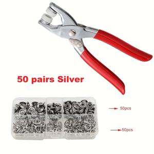 TEMU 101세트 가죽 펀칭 도구 세트 (4.5mm 가죽 펀치기 + 100개 금속 고리 포함), 가죽 공예, 수제 액세서리, 견고한 구조, 정밀 펀칭, 부드러운 작동, 신뢰할 수 있는 펀칭 도구, 고리 세트, 펀칭 도구 키트