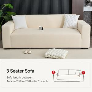 TEMU 1개 미니멀 스타일, 소파 커버, 세탁기 사용 가능, 반려동물 친화적, 높은 탄성, 탄성 밴드 디자인, 소파 보호, 홈 데코, 1인용, 2인용, 3인용, 4인용 및 세분화형 소파에 적합.|소파|3인용쇼파