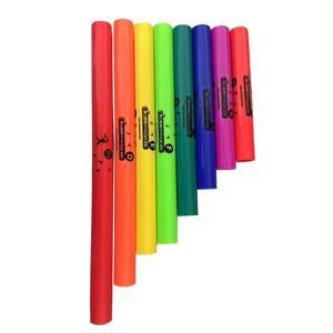 TEMU 음악 악기 세트, 8피스 플라스틱 타악기 키트, 컬러풀 옥타브 스케일 세트, 연습과 공연을 위한 팀워크와 소통 능력 향상, 야외 수업, 친구 모임, 엔터테인먼트에 이상적