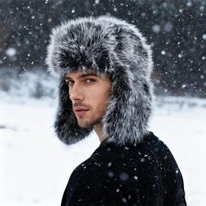 TEMU 1개 남성용 실버 폭스 파일럿 모자 - 방한 및 보온, 가을/겨울 시즌에 적합, 귀마개 포함, 세탁기 또는 손세탁 가능. 야생적이고 자유로운 스타일을 표현하기에 이상적. 추운 날씨 외출 및 여행 데이트에 완벽, 여행용 액세서리,야외 헤드웨어,스타일리시 헤드웨어,아늑한 헤드웨어,따뜻한 원단,야외 활동 애호가