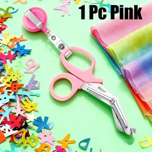 TEMU 1개 스테인리스 스틸 케어 가위 + 확장형 배지 스크롤 - 컴팩트 포켓 디자인, 사무실, 재봉, 가정 공예, 학교용, 패션 액세서리, 내구성 있는 도구 디자인