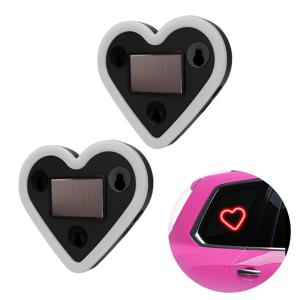 TEMU 2개입 태양광/USB 충전 차량용 네온 하트 조명 | 4가지 색상 옵션, 5가지 분위기 모드, 대시보드 & 방 장식, 여성/여자친구를 위한 로맨틱 선물, 발렌타인데이, 크리스마스, 생일 선물로 이상적|무드등