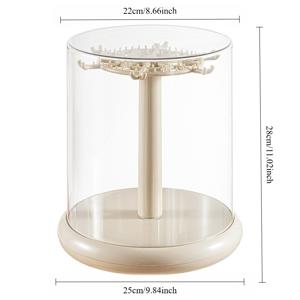 TEMU 360° 회전 디스플레이 케이스 - 펜던트 & 피규어 호환, 투명 뚜껑 및 프레임 포함, 360° 회전 베이스, 미니어처 모델 쇼케이스, 수집품 보관 및 전시용