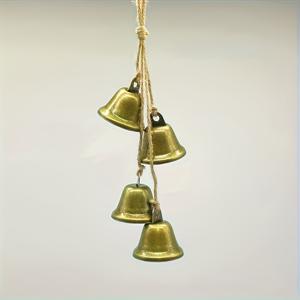 TEMU 실용적이고 튼튼한 골든 크리스마스 벨 4개 세트, 전기 또는 배터리 불필요, 크리스마스 트리, 화환, 문, 창문, 벽 장식용 다기능 데코. 크리스마스와 가을 분위기에 이상적, 가정용으로 완벽, 실용적인 일상 장식, 생일, 할로윈, 크리스마스 선물로 적합