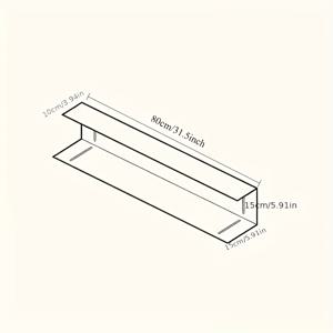 TEMU 헤비듀티 모던 U자형 벽선반 - 조립 불필요 스테인리스 스틸 플로팅 선반, 사전 구멍 뚫림, 벽걸이 수납 선반, 욕실, 사무실, 거실용 - 공간 절약형 선반, 책, 전자레인지, 커피메이커, 식물용 - 201 SS, 랙|전자레인지|욕실선반|책꽂이