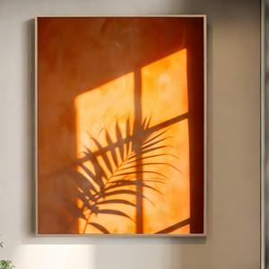 TEMU [2D 플랫] 1개 추상적인 창문 통한 햇빛 유화 포스터 | 노란색 벽걸이 그림, 프레임리스 캔버스 프린트, 침실, 거실, 주방, 욕실, 현관, 복도 등 다양한 방에 적합, 홈 데코, 아트 프린트