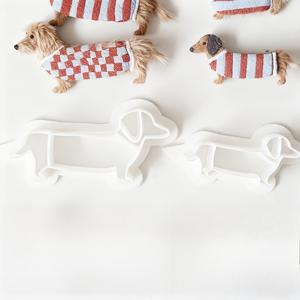 TEMU 2개입 다치훈드 모양 폴리머 클레이 몰드 | 고정밀, 수제 귀걸이 펜던트 제작, 플라스틱 재질