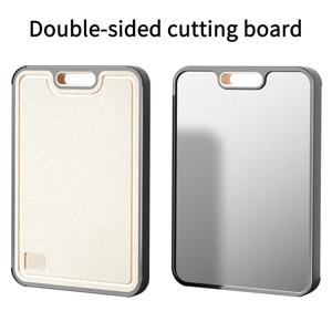 TEMU 2026년형 고강도 두꺼운 도마 | 양면 식품 등급 304 스테인리스 스틸, 고기, 과일, 채소용, 내구성, 세척 용이, 가정 및 전문 주방에 적합, 필수 현대 주방용품