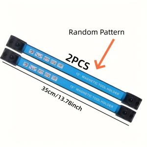 TEMU 2개입 고강도 자석 공구 홀더 시스템 | 자석 받침대 & 공구 슬롯이 있는 금속 작업장 보관 선반, 공구 없이 설치 가능 (차고, 가정, 스튜디오용) - 렌치, 소켓, 클램프 호환 - 공간 절약형 수직/수평 정리함|수납정리함