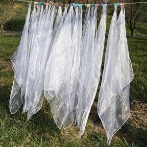 TEMU 파티 포토 부스에 완벽한 투명한 흰색 스티프 스카프 10개 세트 | 공연, 여행 및 사진 촬영에 이상적인 가벼운 댄스 액세서리, 60cm 사각형. 