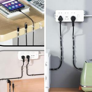 TEMU 80개 투명 케이블 클립 - PC, TV, 자동차, 이더넷, 크리스마스용 - 접착식 와이어 홀더, 책상, 벽, 집 & 사무실용 정리기 - 도구 없이 간편 설치, 무료 제거 가능