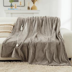 TEMU [KC인증 제품][전자파 없음]양면 극세사 전기요 기능물세탁 플란넬 전기담요 가정용 전기장판 전기매트 130*180cm 온도조절 타이머