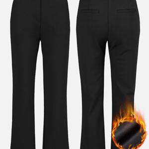 TEMU 여성 키큰녀 기모 세미부츠컷 팬츠 롱버전 스테디핏(W6WP01)