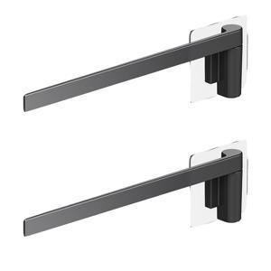 TEMU 2개 묶음 회전식 벽걸이 욕실 수건 걸이 | 다기능 디자인, 방수 및 방습 ABS 소재, 공간 절약 및 간편한 접근