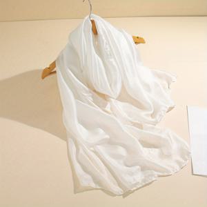 TEMU 푹신한 거즈 롱 스카프 Hijab 솔리드 컬러 간단한 우아한 목도리 여성 터번 방풍 헤드 랩 여행 비치 타월