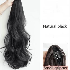 TEMU 여성용 브레이드 포니테일 작은 그랩핑 클립 하이 포니테일 네트 레드 컬리 포니테일 자연스러운 플러피 롱 헤어 헤드웨어