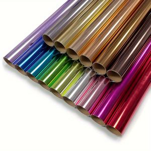 TEMU 10'' X 12'' X 15개 소프트 메탈 열전사 비닐, 티셔츠, 마스크, 청바지, 백팩 등 의류용 혼합 팩, 골드 포일 열전사 스티커 및 의류, 티셔츠, 가방 등을 장식하는 열 프레스 아플리케 포함