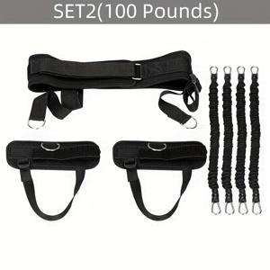 TEMU 5/7개 세트 50-100파운드 바운스 트레이너 로프 및 저항 밴드, 전신 운동, 농구, 테니스, 러닝 및 다리 근력 훈련용