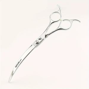 TEMU NEPURLson 프로페셔널 7.0/7.5인치 익스트림 벤드 펫 가위 - 더블 테일 & 다운/업 원컷 디자인, 오른손용 두꺼운 털 정리 및 트리밍 가위 (개, 고양이, 소동물용) - 내구성 강한 날과 튼튼한 구조로 가정 및 전문 미용에 적합