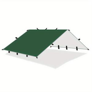 TEMU 1개 19포인트 텐트 캐노피 차양 야외 백팩 캠핑 천막 - 직사각형 UV 쉐이드 세일, 정원, 파티오, 차고 커버용, 견고한 구조, 발코니 사용자, 정원 자외선 차단