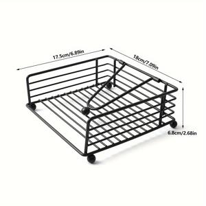 TEMU 1개 헤비듀티 주철 사각 티슈 박스 홀더 - 모던하고 우아한 냅킨 & 페이퍼 타월 디스펜서, 스탠드형 또는 테이블 장착 가능, 카페, 레스토랑용 - 티슈 (TP 롤 호환)