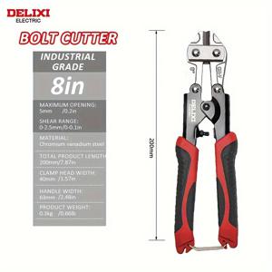 TEMU 델리시 전기 헤비듀티 전선 커터 & 철근 플라이어 - 다기능 노력절감 전선 절단기, 철근 절단용 DIY 금속 가위