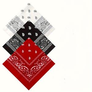 TEMU 남녀공용 빈티지 페이즐리 반다나 헤드스카프 3개 세트 - 55x55인치 폴리에스테르, 멀티컬러 직조 손목밴드/헤드밴드, 사이클링 및 캐주얼 의상에 적합, 손세탁 또는 드라이클리닝 전용