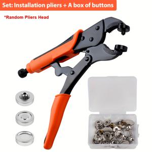 TEMU 스냅 패스너 키트, 구멍 펀칭 기능이 있는 조절 가능한 헤비 듀티 스냅 패스너 도구, 15mm 스냅 플라이어와 스냅 교체용 박스, 보트 커버, 캔버스, 가죽 수리용 금속 스냅 설치 도구 키트