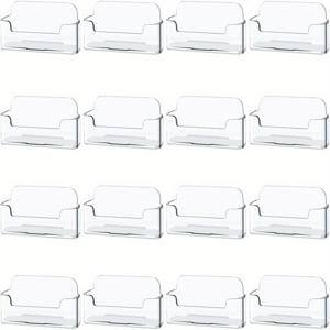 TEMU 4Pcs/8Pcs/16Pcs 투명 플라스틱 명함 거치대, 데스크용 아크릴 명함 디스플레이, 의료 사무실, 여행사, 소매점, 무역 박람회 부스 등에 적합한 명함 스탠드