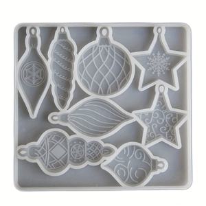 TEMU DIY 크리스마스 별 눈꽃 라이트 페인팅 걸이 사인 실리콘 몰드 / 바다 조개 석고 디퓨저 스톤 몰드