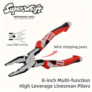 TEMU 고강도 다기능 와이어 플라이어, 높은 레버리지 - 내구성 있는 금속 구조, 산업용 등급 도구