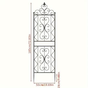 TEMU 장미 & 백합을 위한 우아한 철제 등반 프레임 - 야외 정원 트레일리스, 달 디자인, 튼튼한 금속 지지대, 라탄, 마당, 꽃 프레임, 방 장식에 완벽