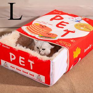 TEMU 직사각형 완전 밀폐형 고양이 침대, 간식 상자 애완동물 침대, 사계절용 범용 애완동물 침대, 겨울용 고양이 침대, 고양이를 위한 최고의 선물, 새해 선물